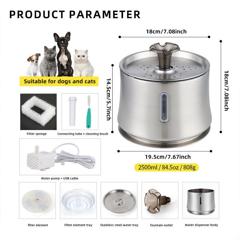 Smart Silent Automatic Pet Water Fountain