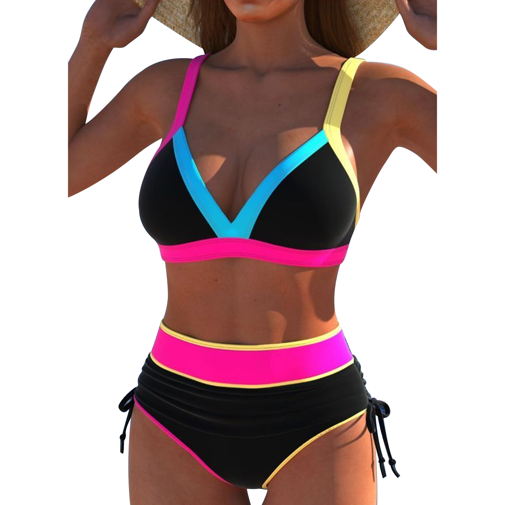 High Waist Bikini Women's Casual Split Swimsuit