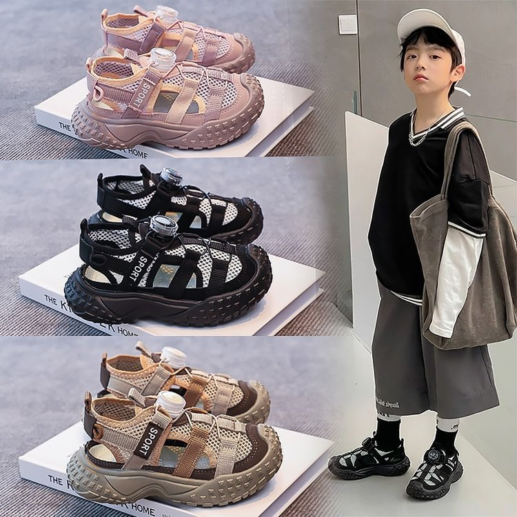 2025 New Summer Hollow Breathable Sandals, Ultra Light Soft Sole Dad Sneakers, Unisex Boys Girls Casual Sports Sandals