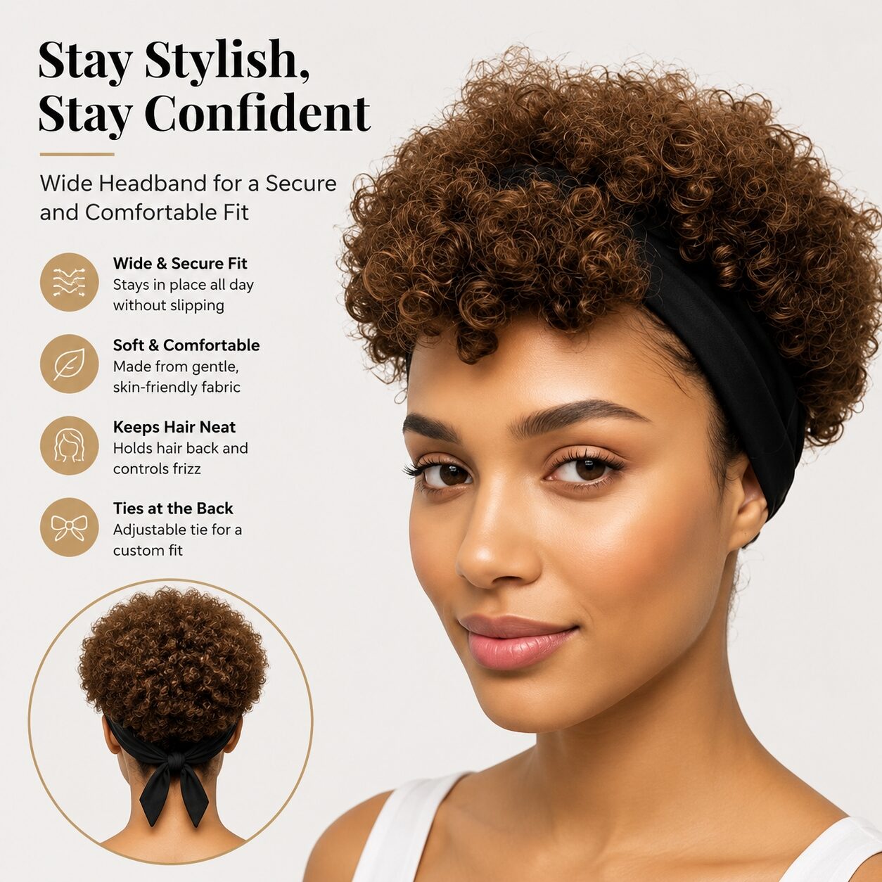 Human Hair, Brown Short Curly Wig, No Glue Required, Fluffyand Curly, Specially Designed For Black Women, Ultra-comfortable Ice Silk Texture, Highly Elastic.