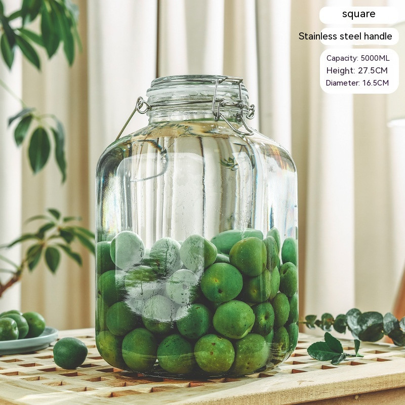 Glass Bottle Plum Waxberry Wine Bottle With Faucet Wine-making Bottle