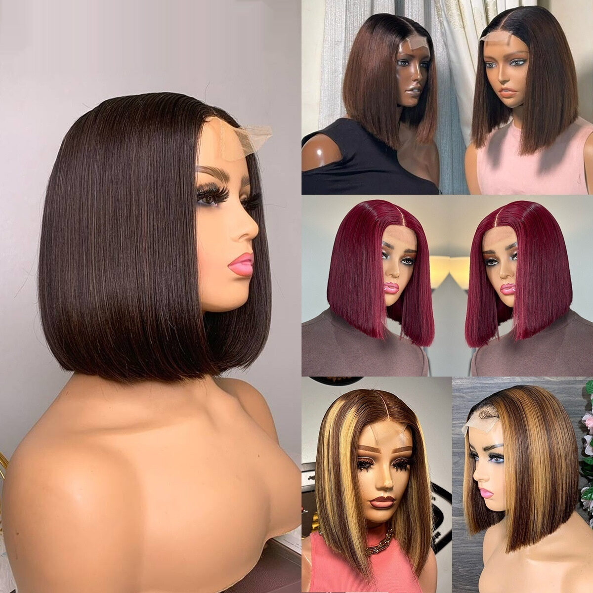 Womens Real Human Hair African Wigs