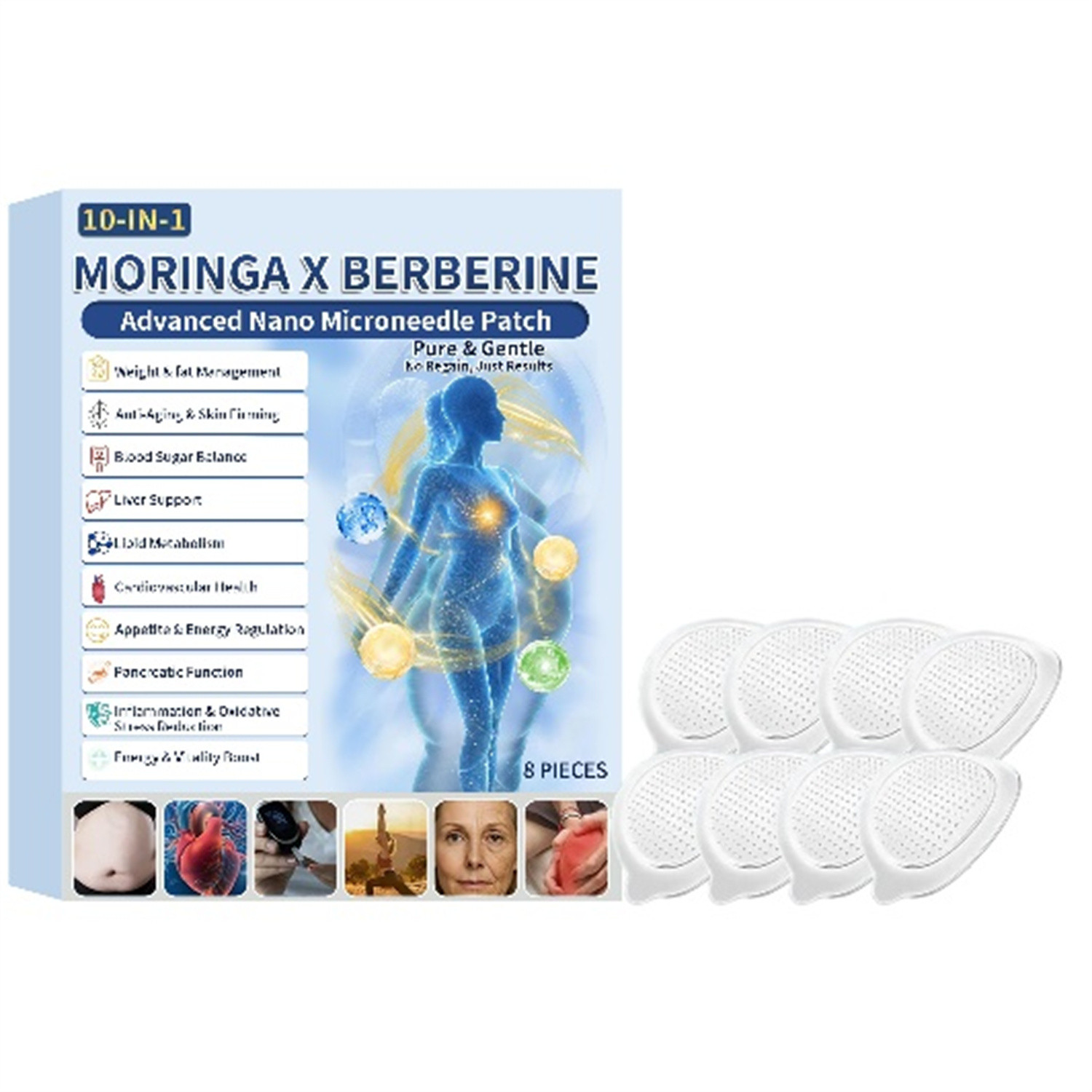 Moringa Oleifera Metabolism Microneedle Patch