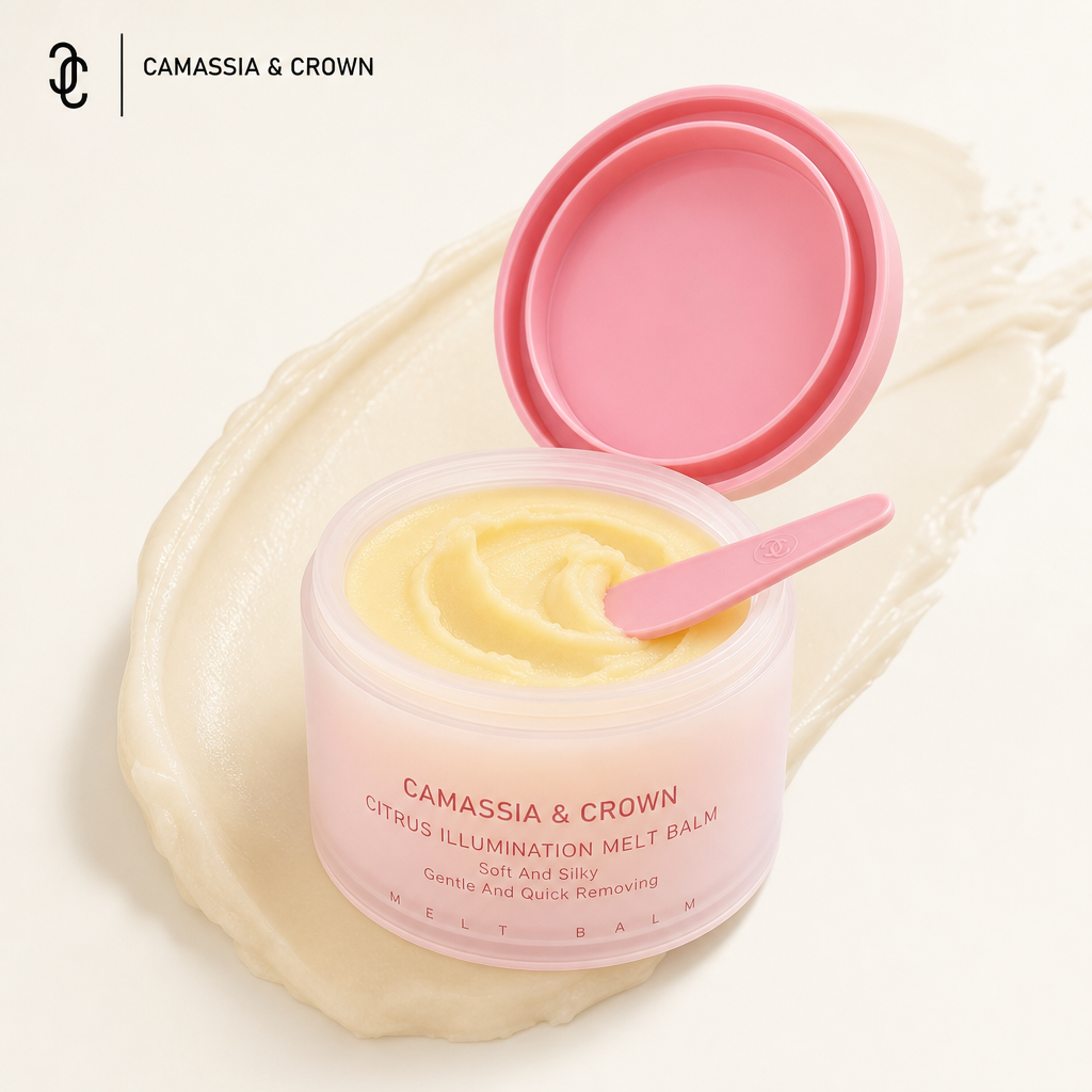 Camassia And Crown Citrus Radiance Cleansing Balm - 3-in-1 Makeup Remover And Pore Cleanser With 12 Botanical Oils