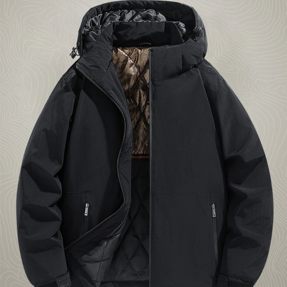Men's Plus-Size Casual Thermal Cotton Padded Jacket For Winter